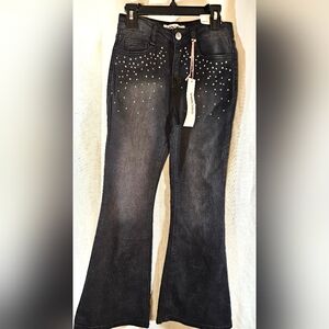 2/$20 Vigoss Sz 10 Flare Studded Jeans